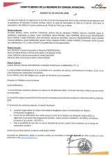 Compte rendu Conseil du 20 janvier 2026