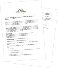 Compte rendu du CA du CCAS du 14 mai 2024