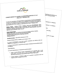 Compte rendu du CA du CCAS du 17 décembre 2024
