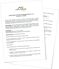 Compte rendu du CA du CCAS du 1er avril 2025