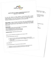 Compte rendu du CA du CCAS du 1er décembre 2025