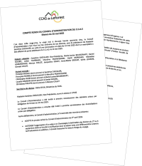 Compte rendu du CA du CCAS du 20 mai 2025