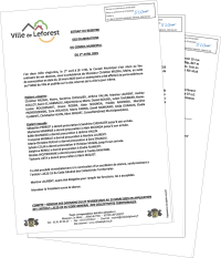 Délibérations du conseil du 1 avril 2025