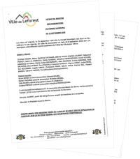 Délibérations du conseil du 15 septembre 2026