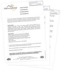 Délibérations du conseil du 30 septembre 2025