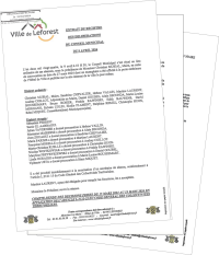 Délibérations du conseil du 9 avril 2024