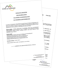 Extrait du registre des délibérations du Conseil d'Administration du CCAS du 20 septembre 2024