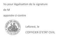 légalisation de signature